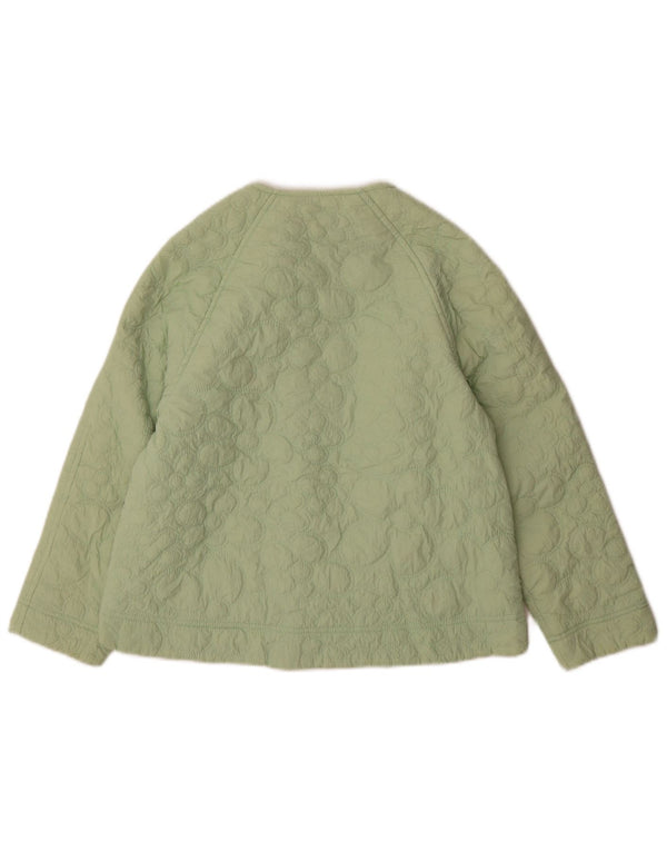 Zara Mujer Chaqueta Acolchada UK 4 XS Nylon Verde
