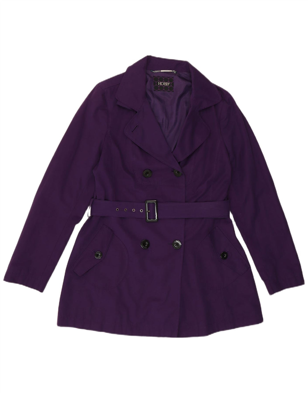 Hobbs Gabardina para mujer UK 12 Poliéster morado medio
