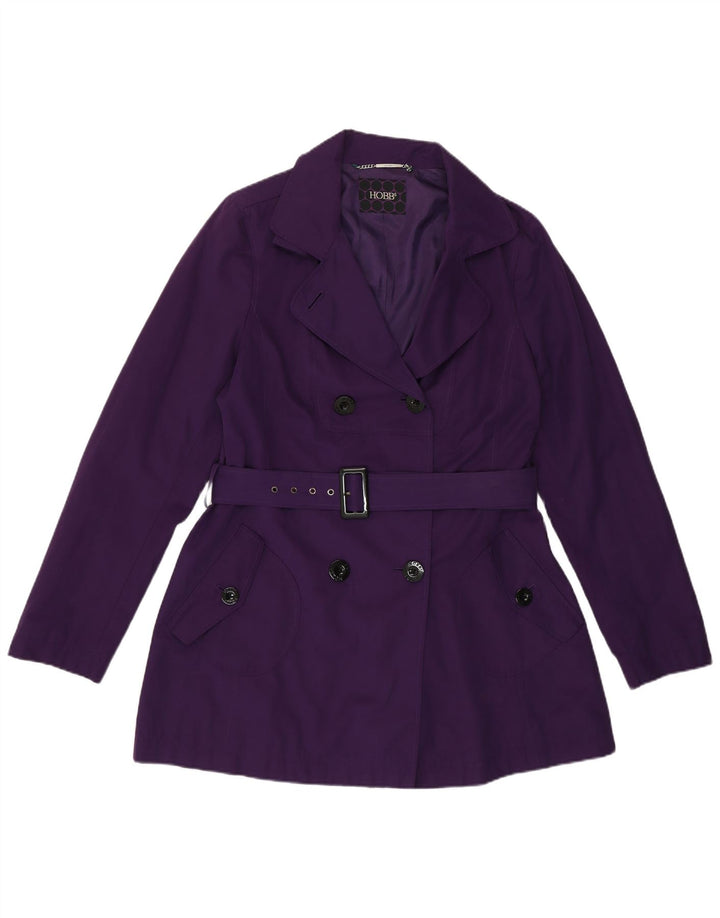 Hobbs Gabardina para mujer UK 12 Poliéster morado medio