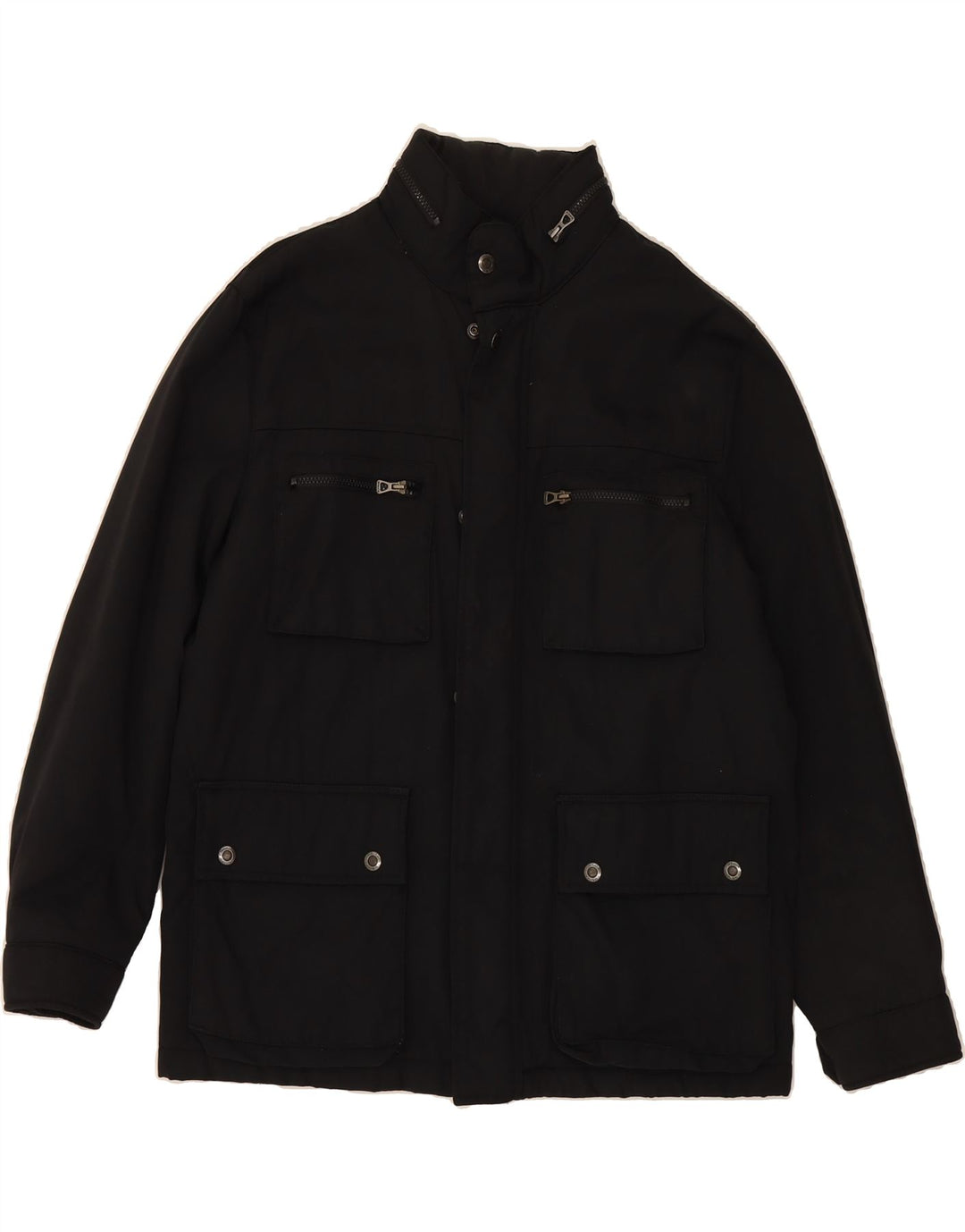 GEOX Mens Hooded Utility Jacket UK 40 Large Black Polyamide Vintage Geox and Second-Hand Geox from Messina Hembry 