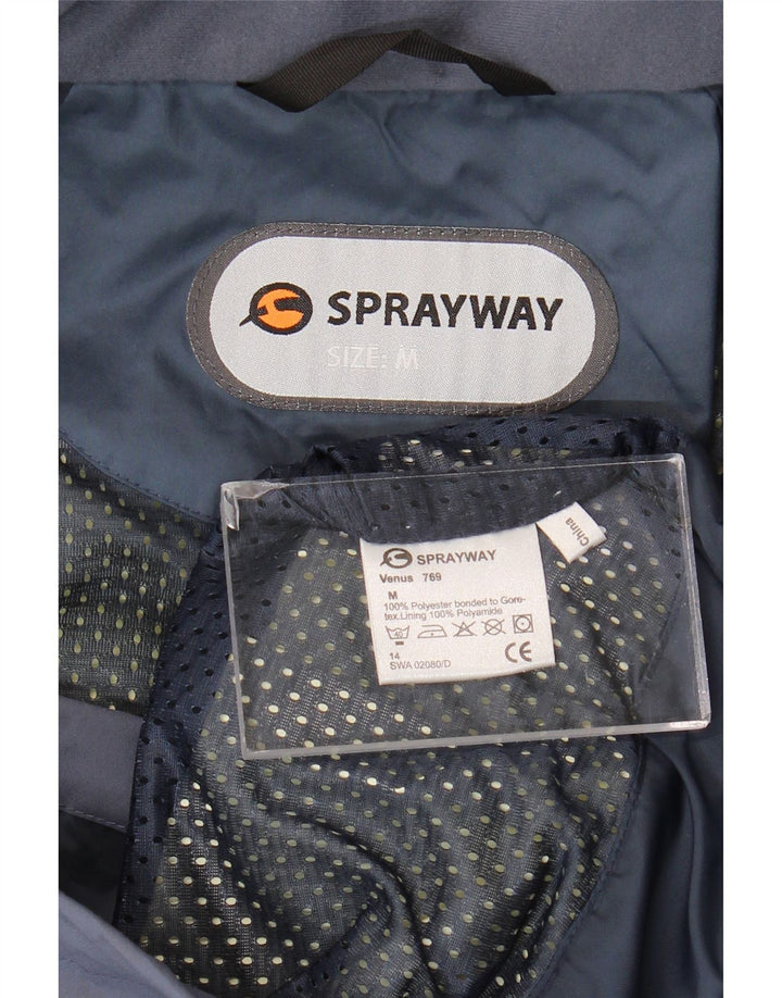Sprayway Chaqueta impermeable con capucha para mujer UK 40 Poliéster azul medio