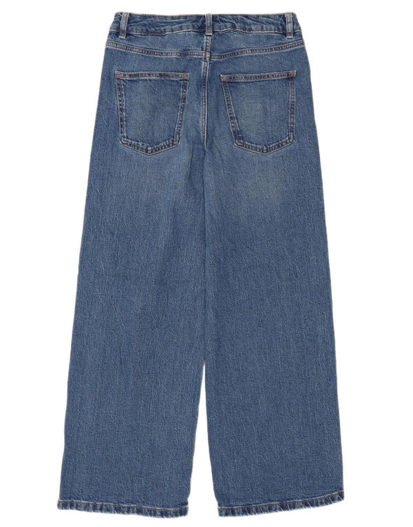 Marks & Spencer Vaqueros de Pierna Ancha y Talle Alto para Mujer UK 10 Small W27 L28 Azul