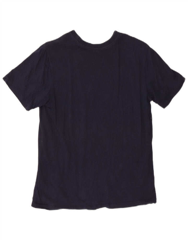 NIKE Camiseta gráfica para hombre Top Medium Azul marino Algodón