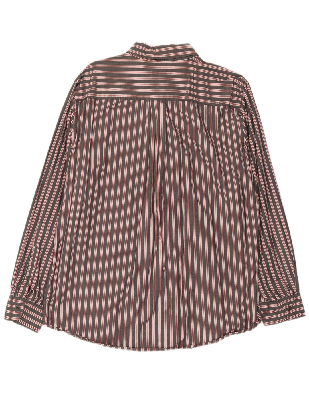 Chaps Camisa para hombre grande de algodón a rayas grises
