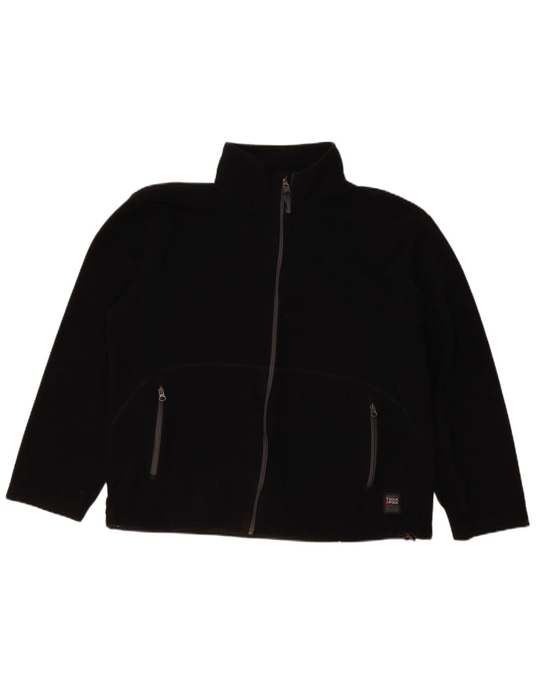 Think Pink Chaqueta polar para mujer UK 20 2XL Poliéster negro