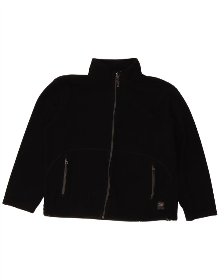 Think Pink Chaqueta polar para mujer UK 20 2XL Poliéster negro