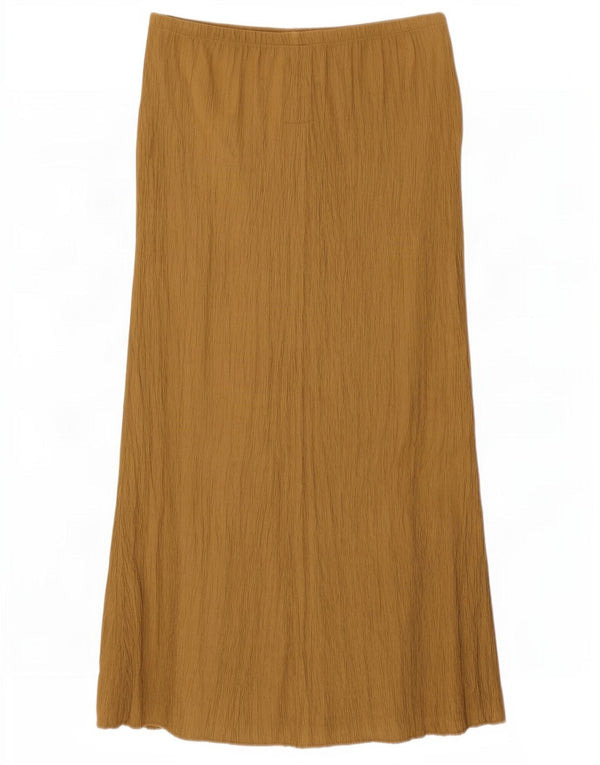 Zara Mujer Maxi Falda Mediana W28 Viscosa Beige