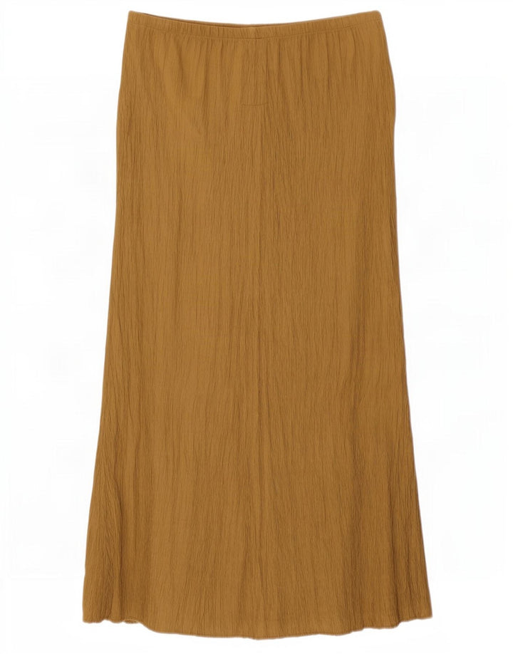 Zara Mujer Maxi Falda Mediana W28 Viscosa Beige