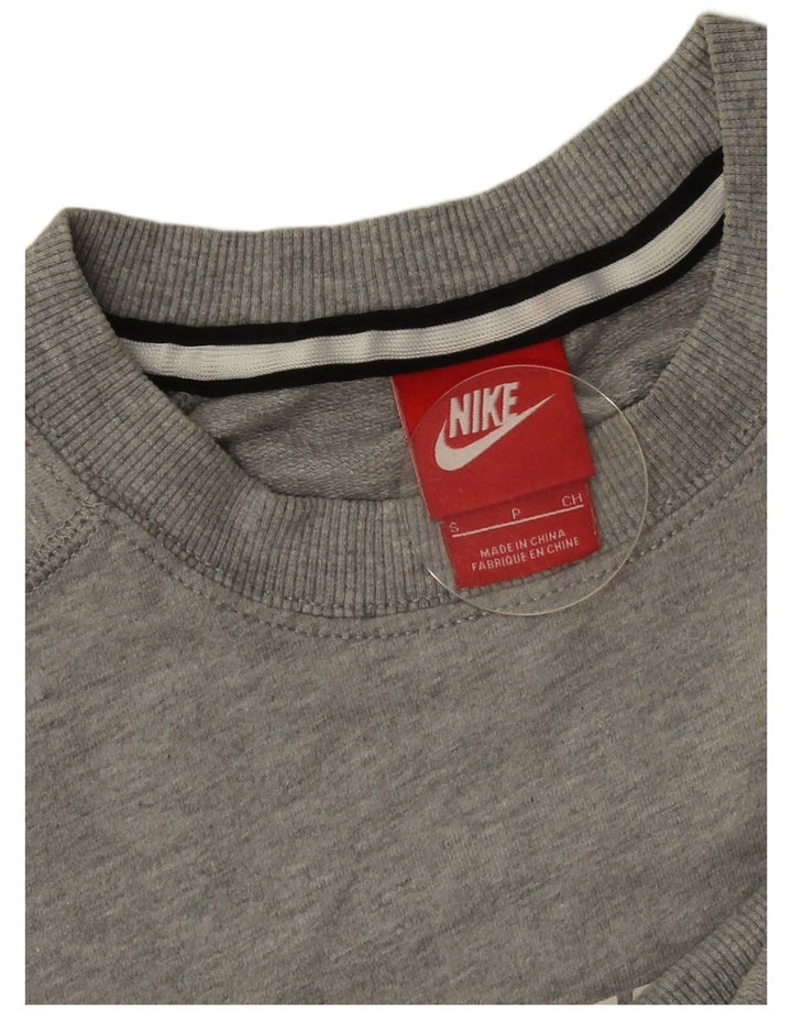 Nike Hombre Sudadera Gráfica Jersey Pequeño Gris Moteado
