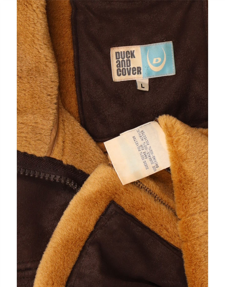 DUCK AND COVER Chaqueta Sherpa para hombre UK 40 Grande Poliéster marrón