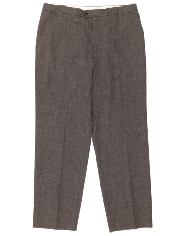 Marks & Spencer Pantalones de traje St. Michael para hombre W36 L31 gris pata de gallo