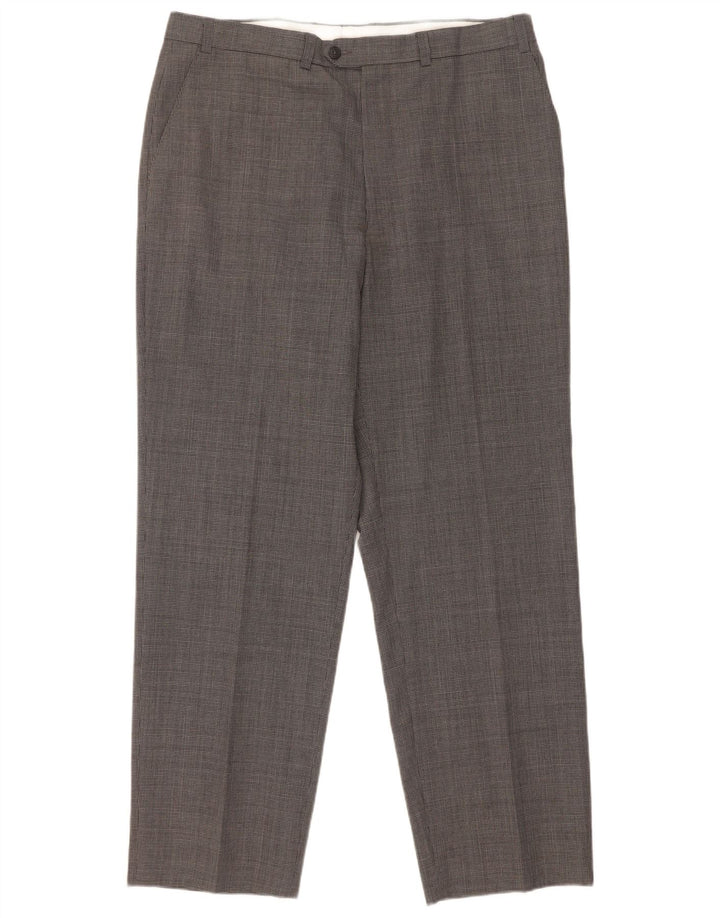 Marks & Spencer Pantalones de traje St. Michael para hombre W36 L31 gris pata de gallo