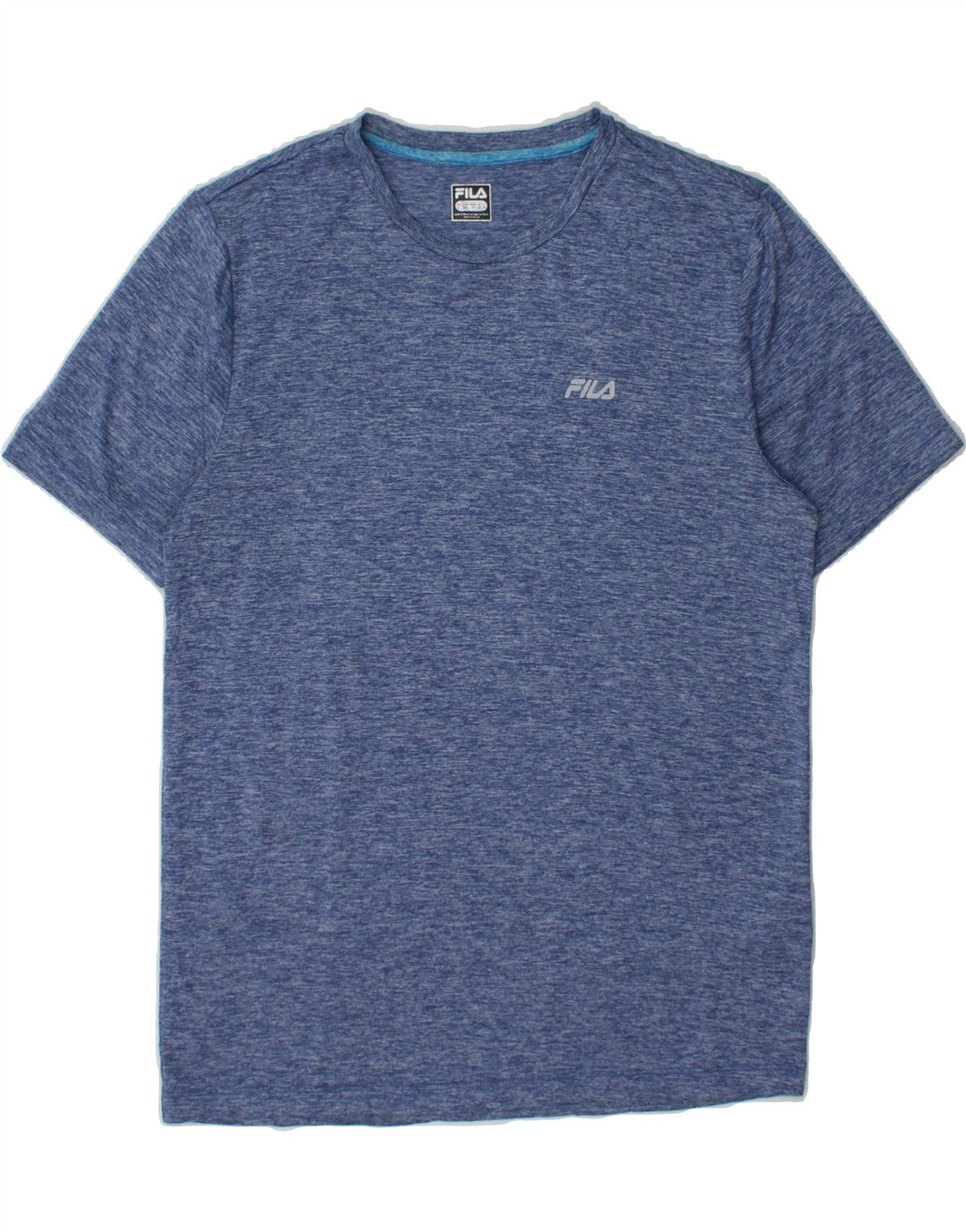 FILA Mens T-Shirt Top Small Blue Flecked Polyester Vintage Fila and Second-Hand Fila from Messina Hembry 