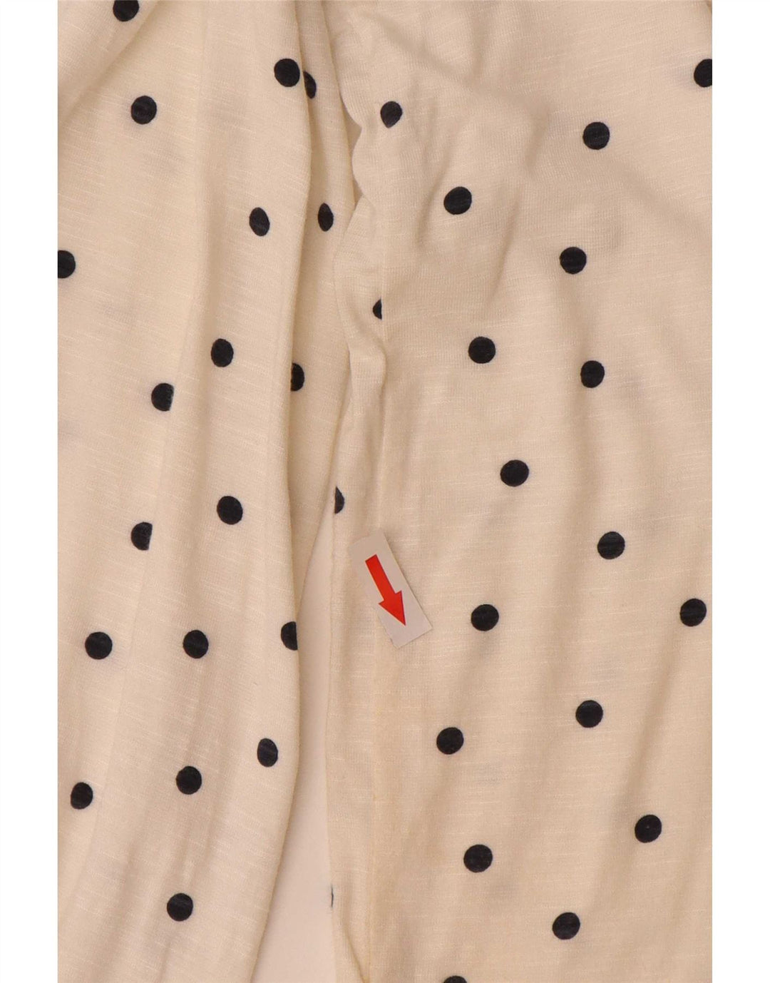 Marks & Spencer Top para mujer de manga larga UK 44 grande en blanco roto con manchas