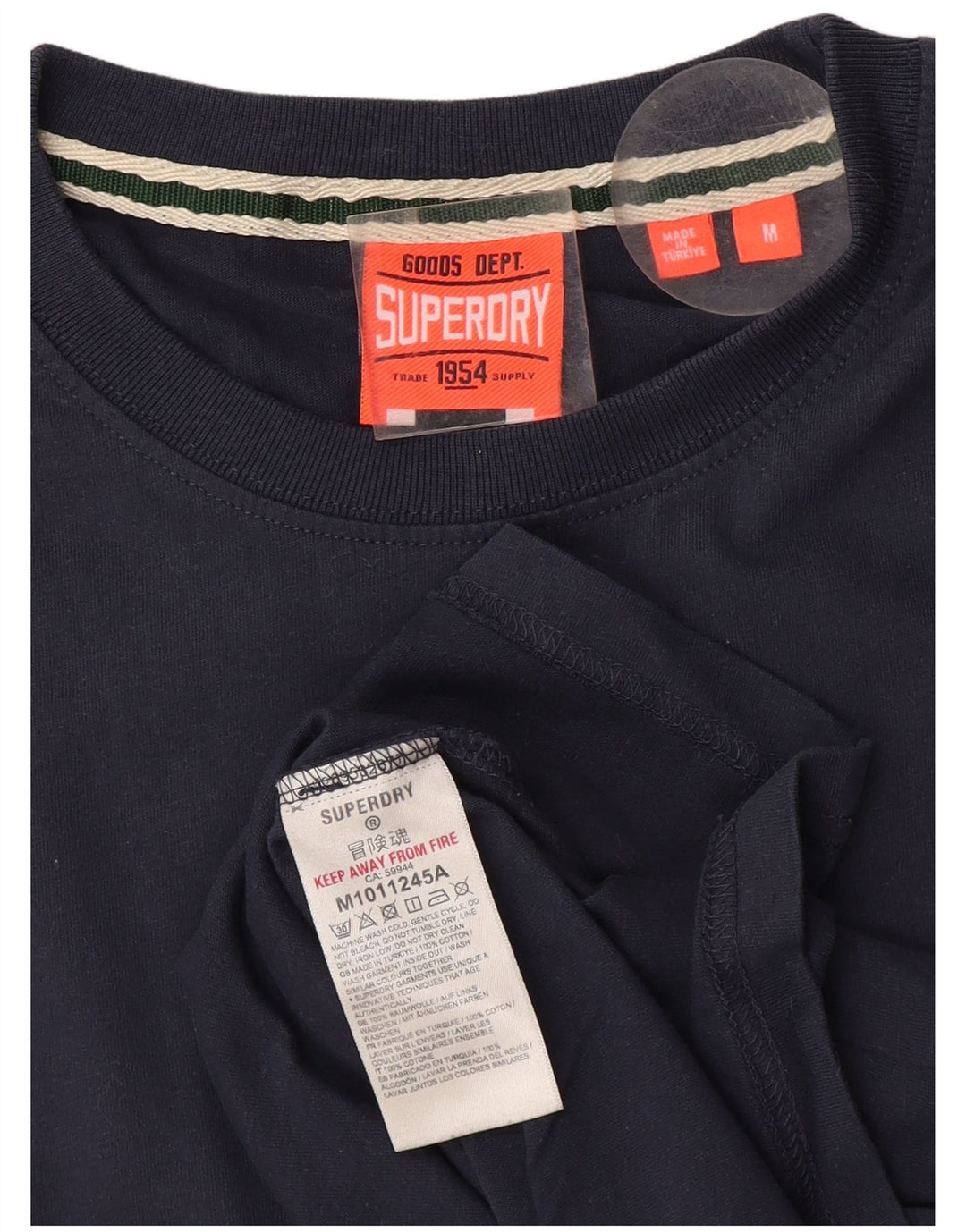 Camiseta Superdry Hombre Top Medium Azul Marino Algodón