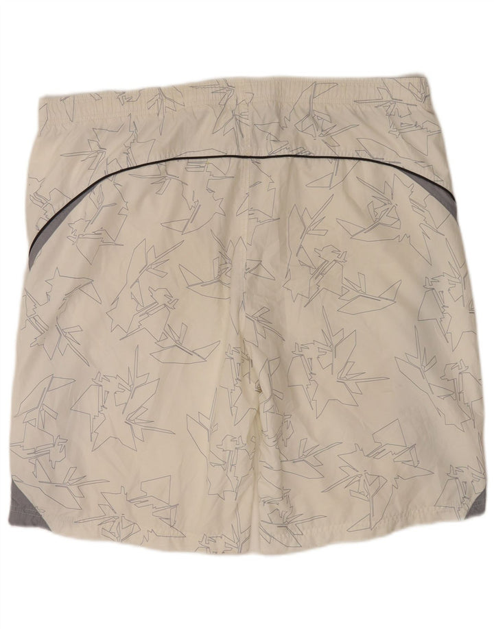 Nike Pantalones cortos deportivos para hombre XL Blanco Colorblock Poliéster