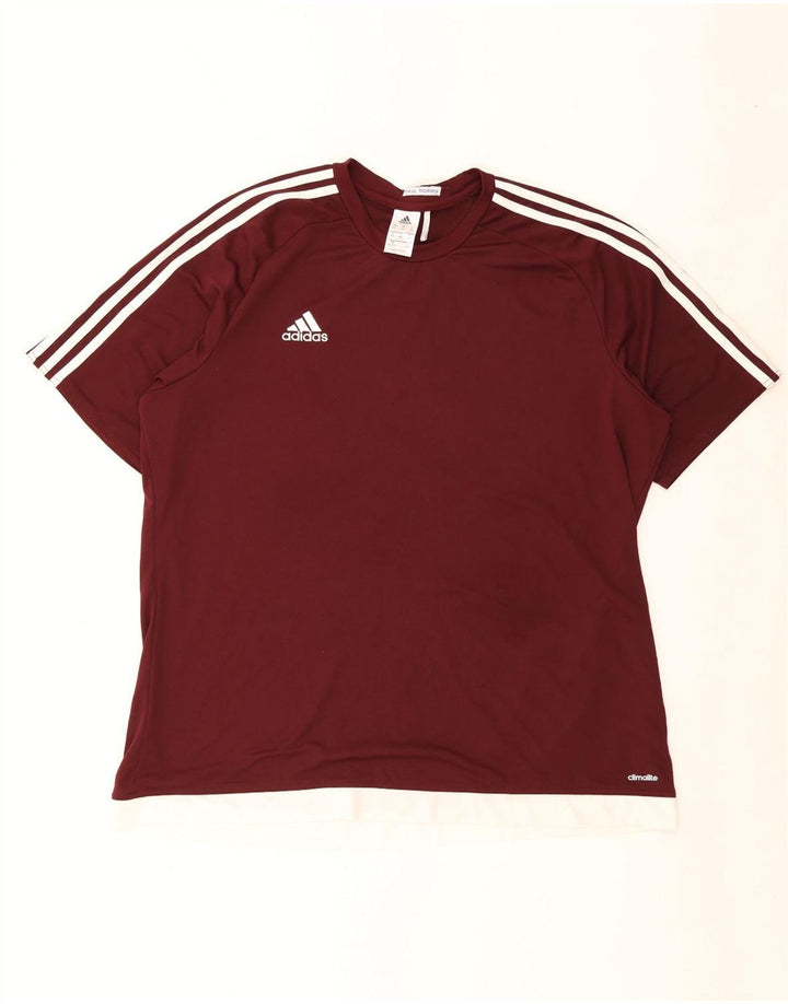 Adidas Mens Climalite Camiseta Top 2XL Borgoña Poliéster