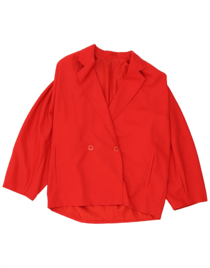 Max Mara Chaqueta tipo blazer extragrande con doble botonadura para mujer UK 10 Small Red