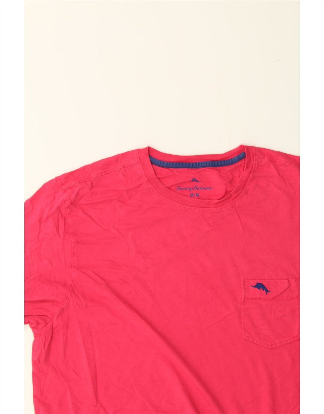 TOMMY BAHAMA Mens T-Shirt Top Medium Pink Cotton Vintage Tommy Bahama and Second-Hand Tommy Bahama from Messina Hembry 