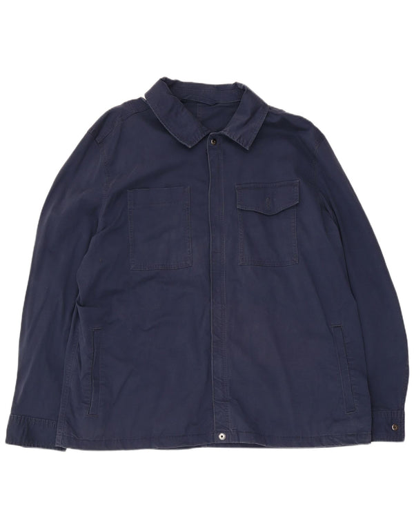 Marks & Spencer Chaqueta utilitaria para hombre UK 46 3XL Algodón azul marino
