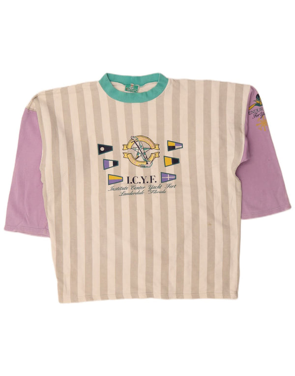 Endurance Top gráfico para mujer de manga larga UK 40 XL Rayas multicolores