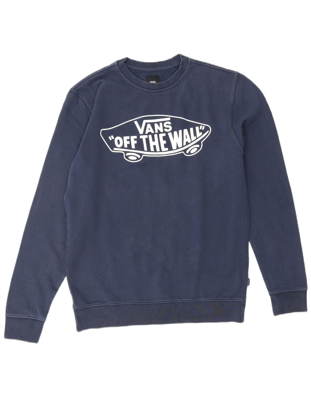VANS Hombre Graphic Sudadera Jumper Small Azul Marino Algodón