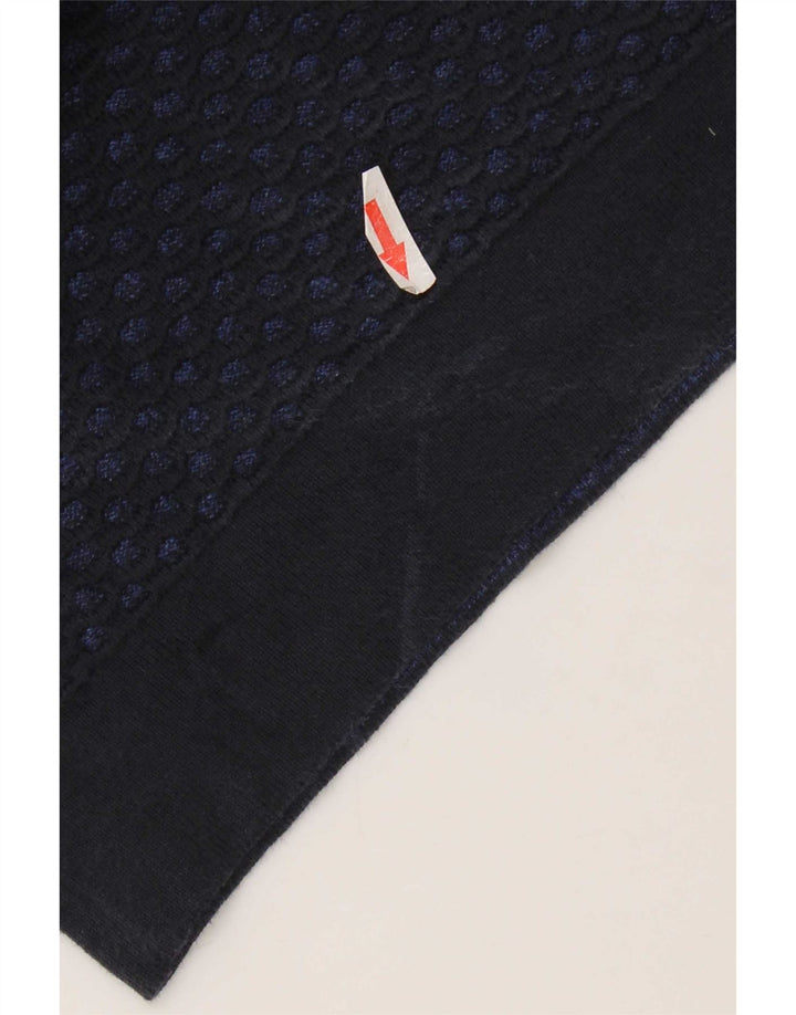 Calvin Klein Suéter de cuello redondo para hombre pequeño azul marino