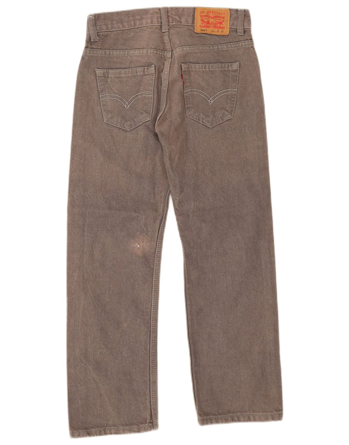 Levi's Mujer 505 Vaqueros Rectos Regulares W25 L25 Algodón Gris