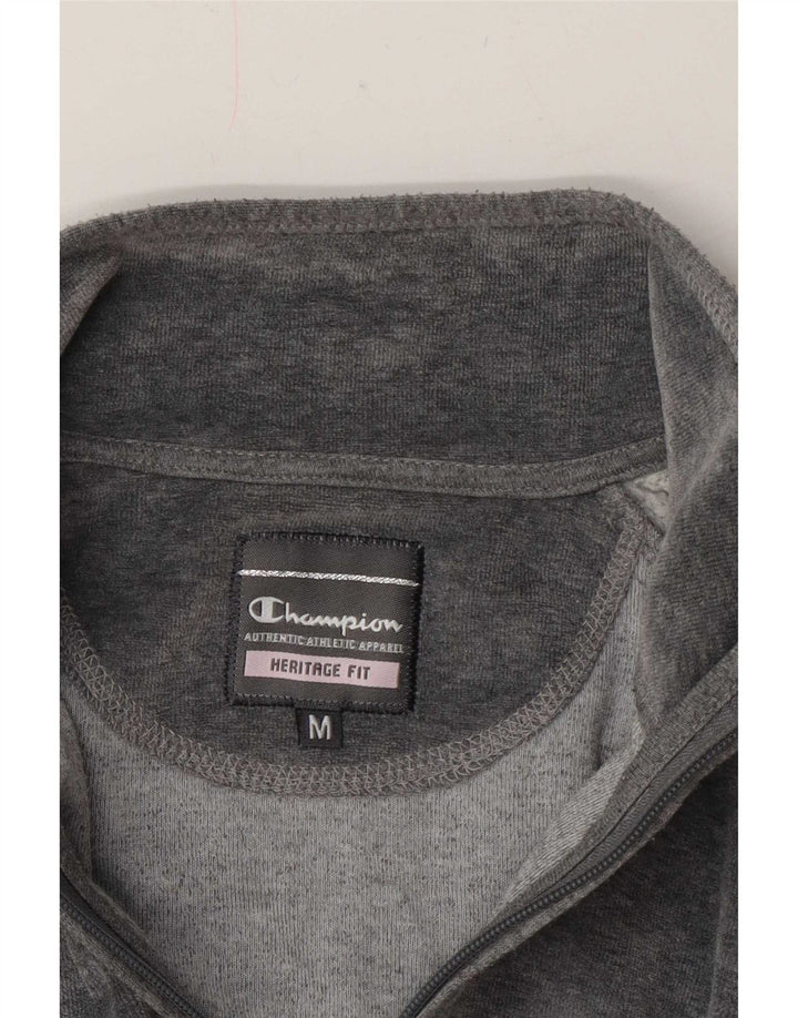 Champion Chaqueta de chándal de terciopelo Heritage Fit para mujer UK 40 Gris medio