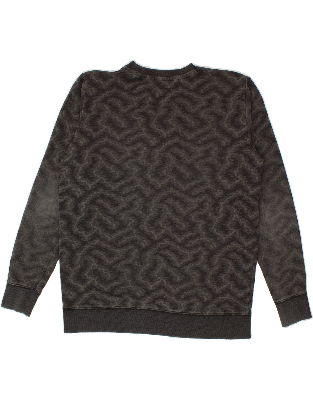 O'NEILL Womens Abstract Pattern Graphic Sweatshirt Jumper UK 16 Large Grey Vintage O'Neill and Second-Hand O'Neill from Messina Hembry 