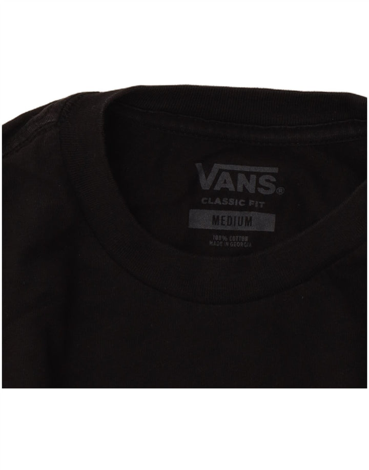 Vans Hombre Classic Fit Graphic Top Manga Larga Algodón Negro Mediano