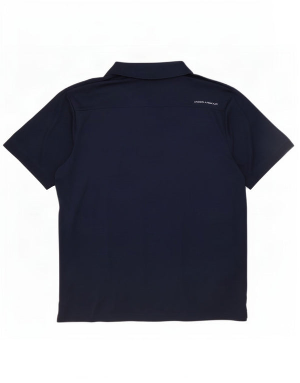 Under Armour Polo Heat Gear holgado para hombre, talla 2XL, poliéster azul marino