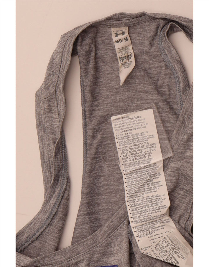 UNDER ARMOUR Camiseta sin mangas con gráfico de corte holgado para mujer Reino Unido 12 Poliéster gris medio