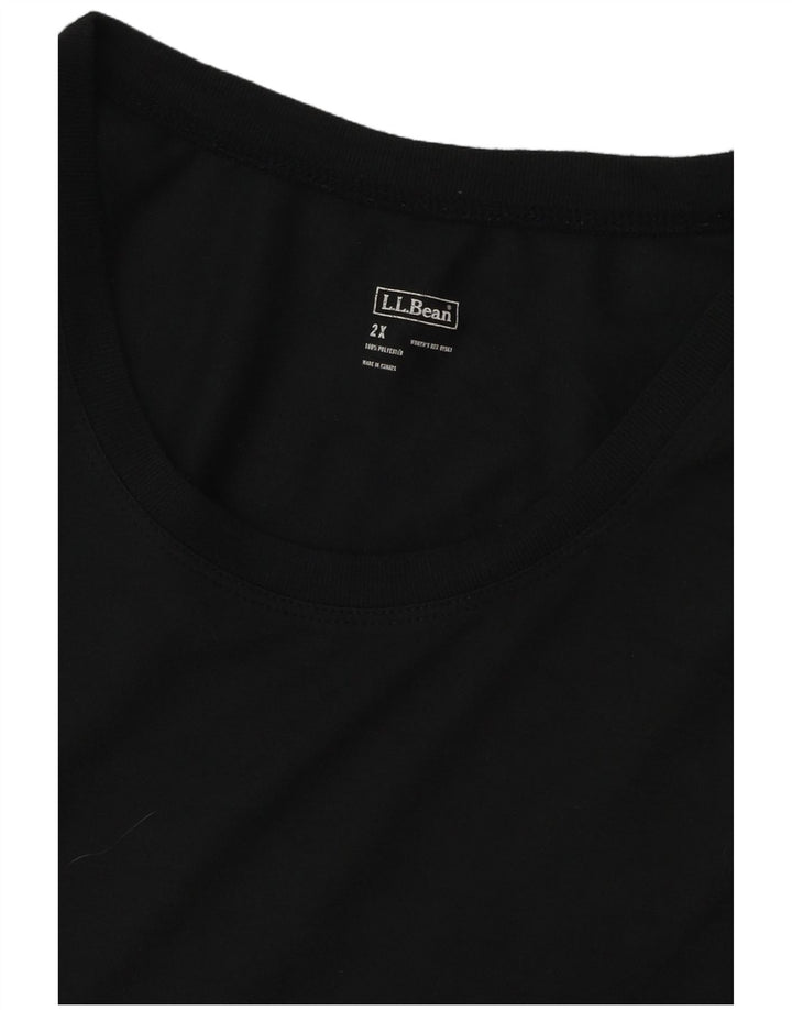 L.L.Bean Camiseta sin mangas para mujer UK 20 2XL Poliéster negro