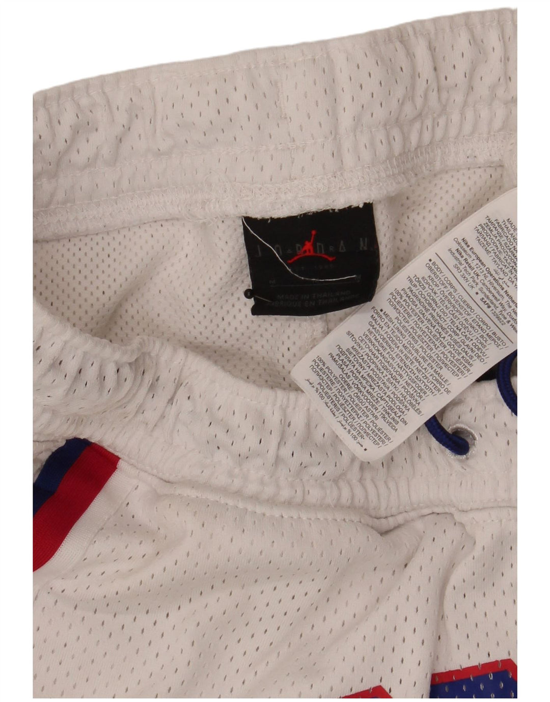 Shorts deportivos con estampado Jordan para hombre Poliéster color block blanco mediano