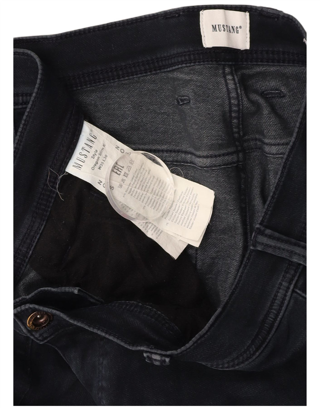 MUSTANG Vaqueros ajustados Oregon para hombre W35 L30 Algodón azul marino