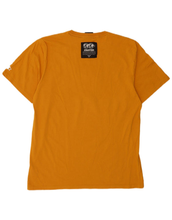 Starter Camiseta gráfica para hombre Top 2XL Algodón amarillo