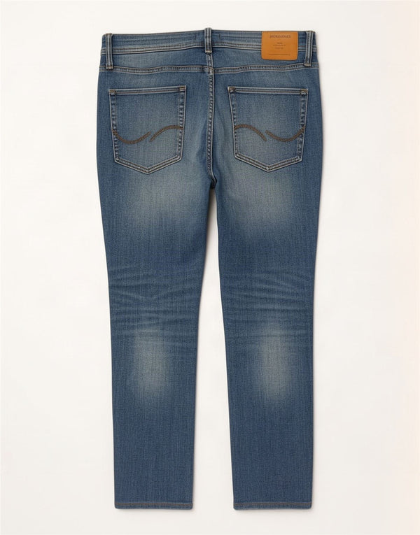 Jack & Jones Vaqueros ajustados recortados para hombre W34 L26 Algodón azul