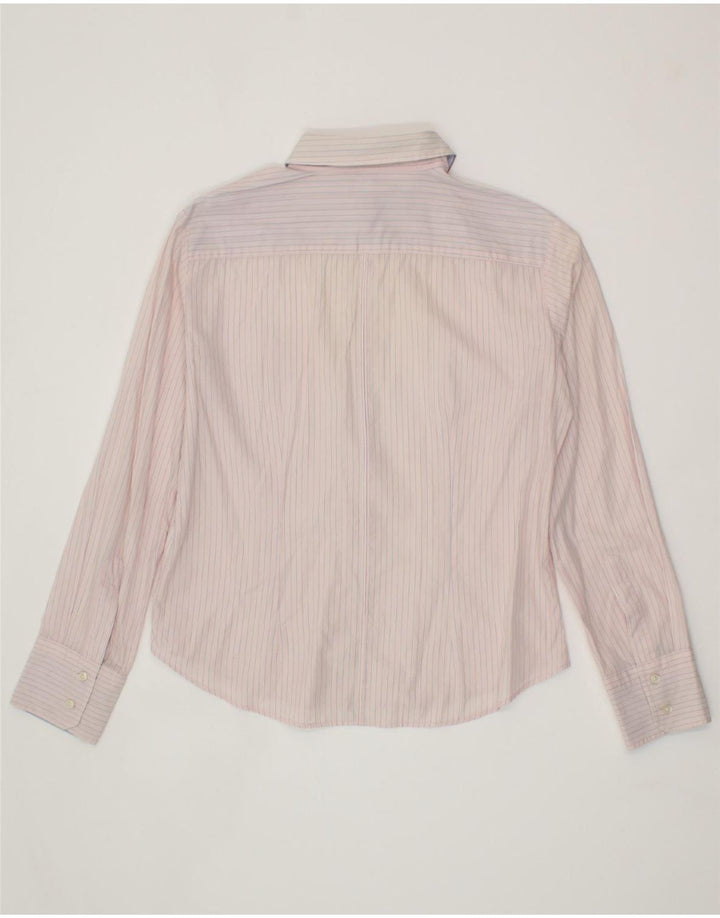 SUPERGA Womens Shirt UK 14 Medium Pink Striped Cotton Vintage Superga and Second-Hand Superga from Messina Hembry 
