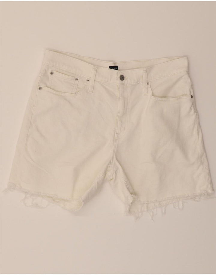 J. CREW Womens Denim Shorts W31 Medium  White Cotton Vintage J. Crew and Second-Hand J. Crew from Messina Hembry 
