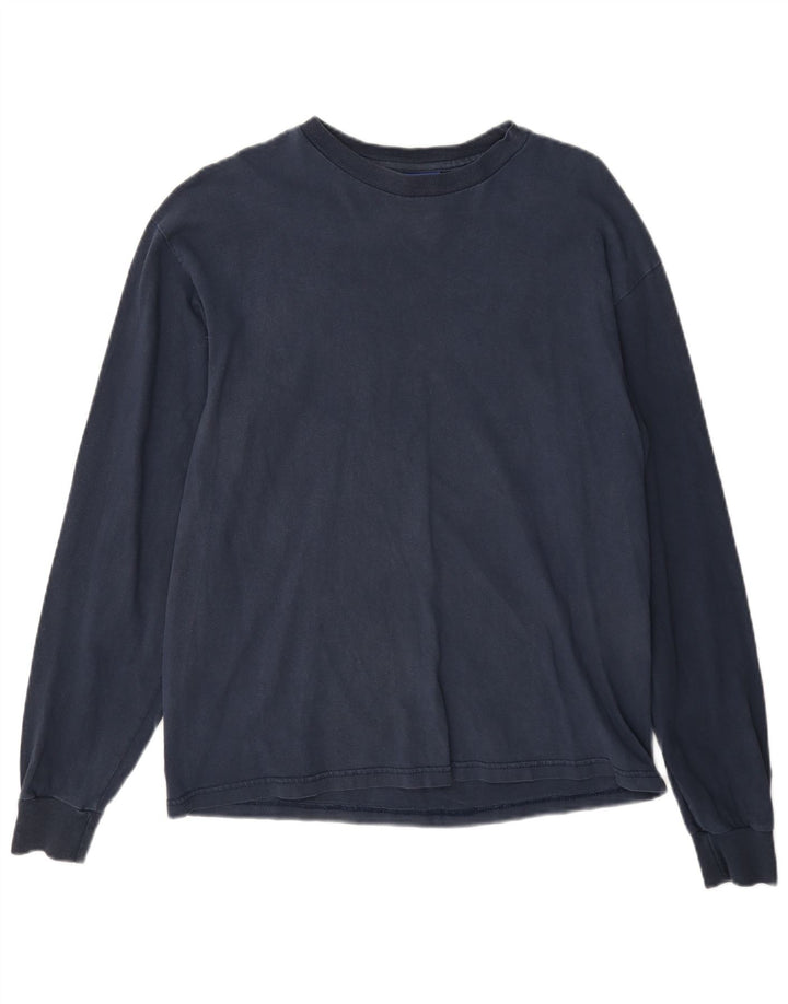 Champion Mujer Top Manga Larga UK 44 Medio Azul Marino Algodón