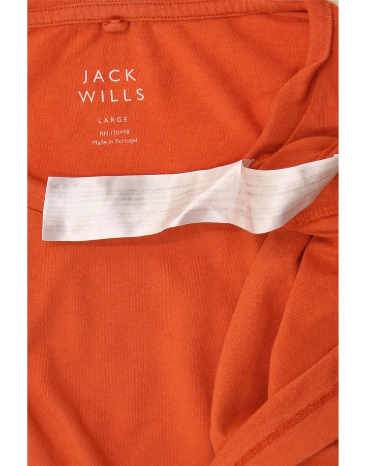 JACK WILLS Camiseta para hombre Top Large Naranja Algodón