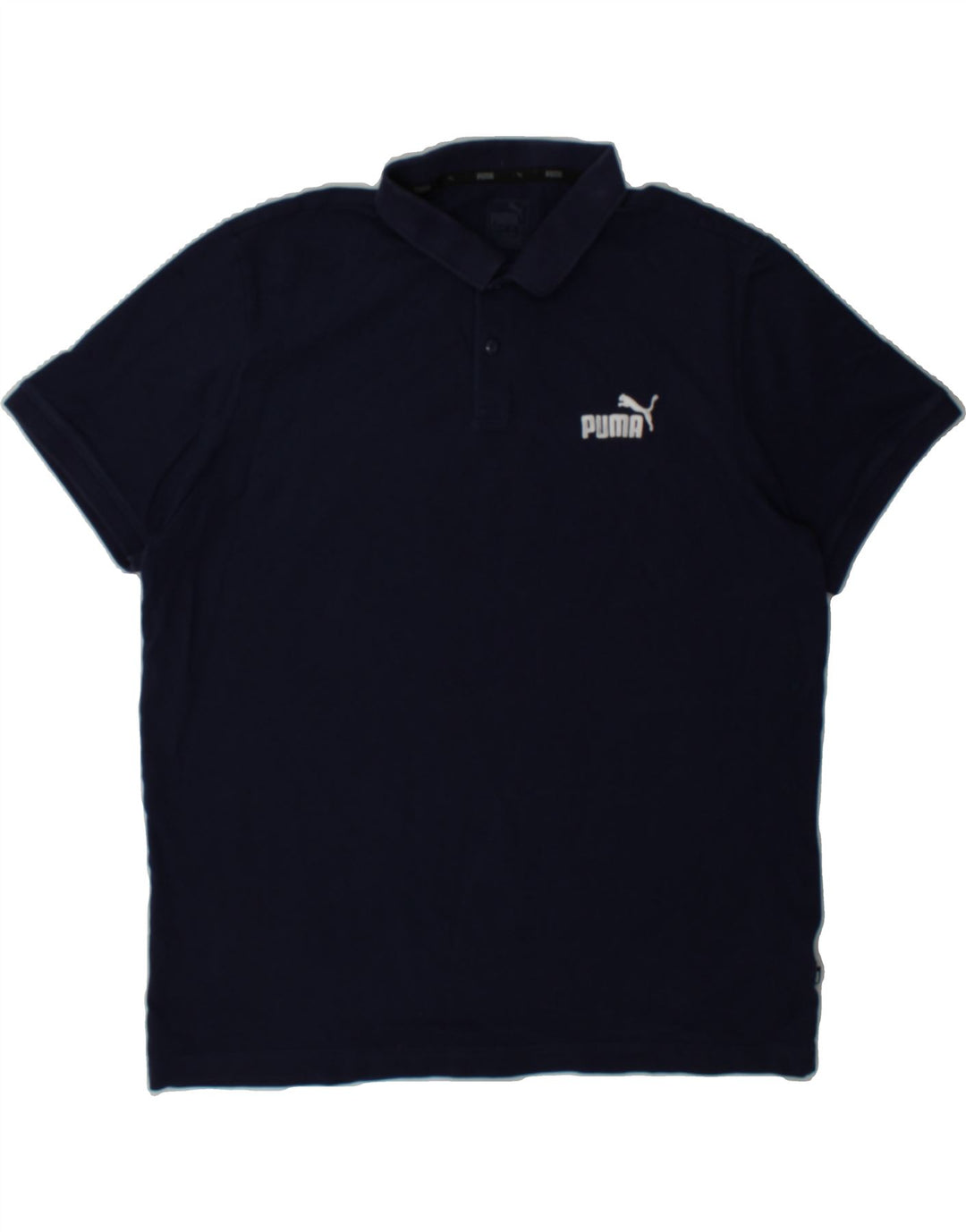 PUMA Mens Polo Shirt XL Navy Blue Elastane Vintage Puma and Second-Hand Puma from Messina Hembry 