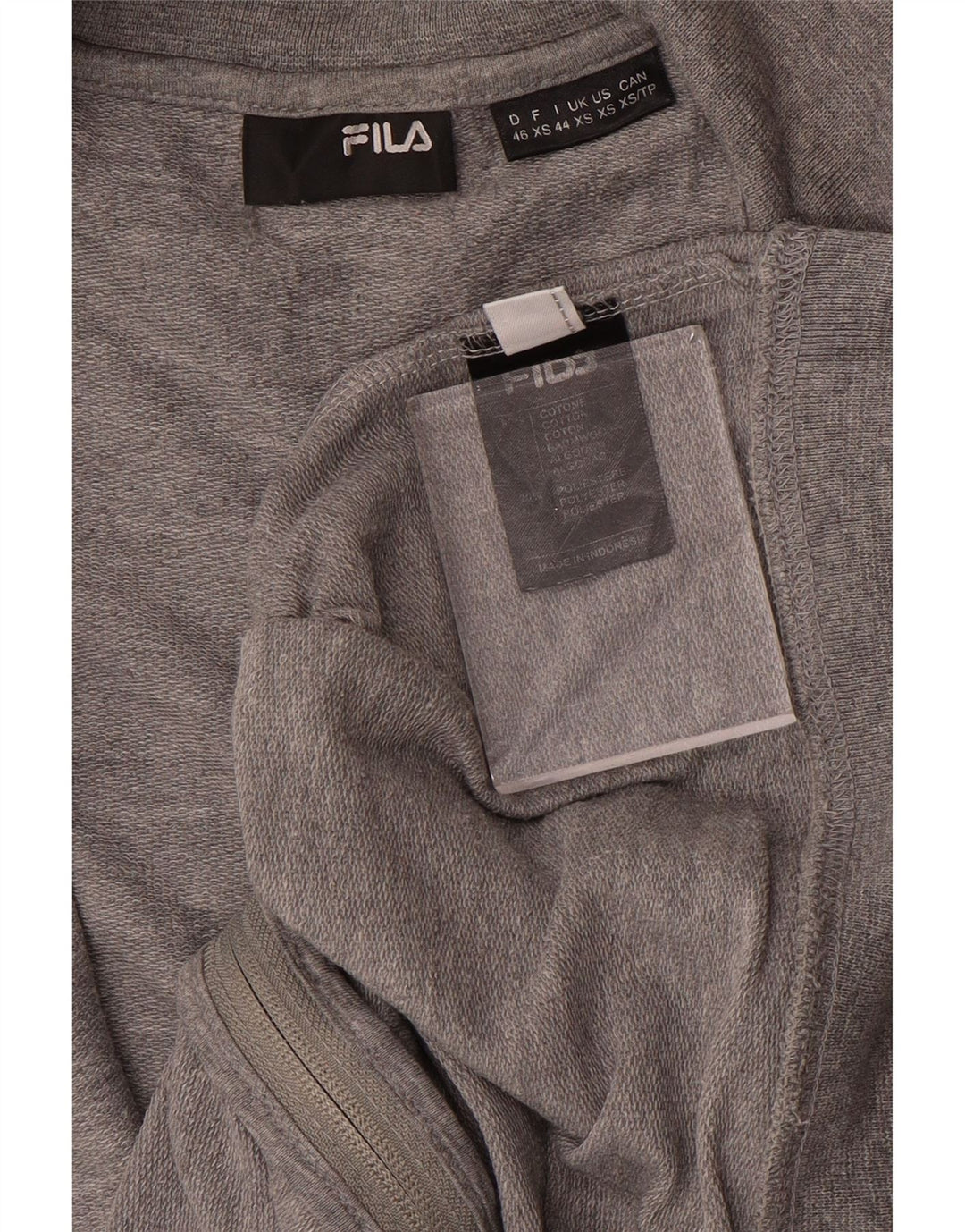 Fila Hombre Chándal Top Chaqueta XS Gris Algodón