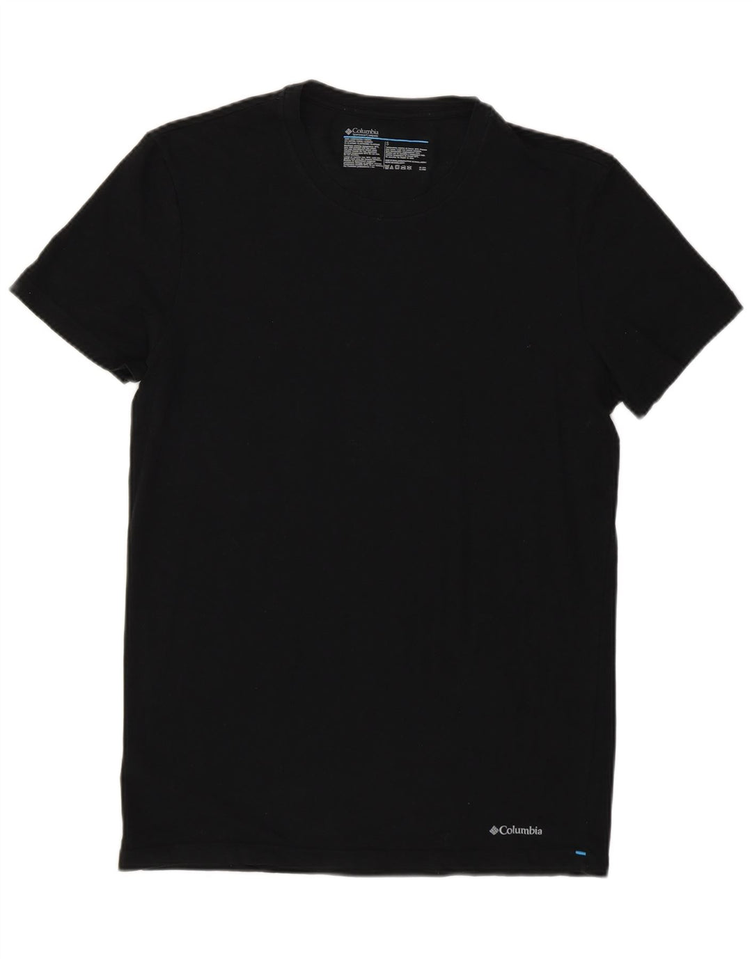 Columbia - Camiseta para hombre, talla pequeña, algodón negro