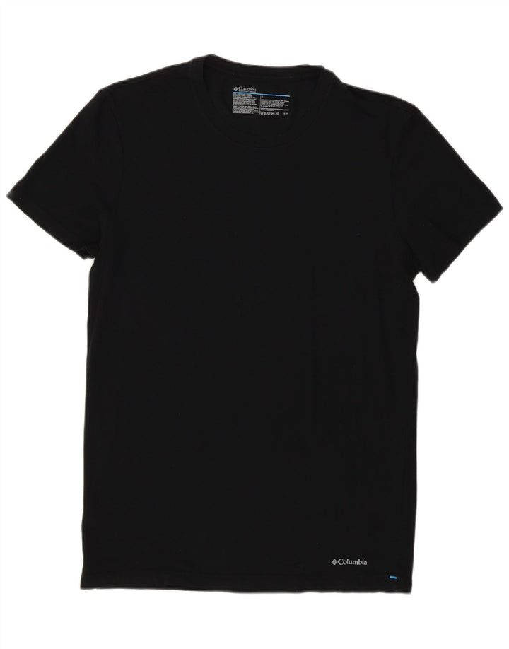 Columbia - Camiseta para hombre, talla pequeña, algodón negro