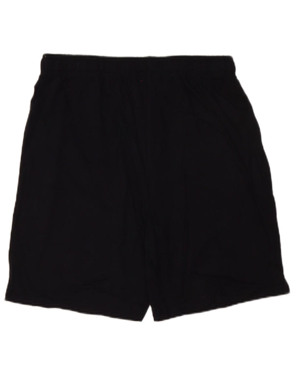 Lotto - Pantalones cortos deportivos para hombre, talla grande, algodón negro