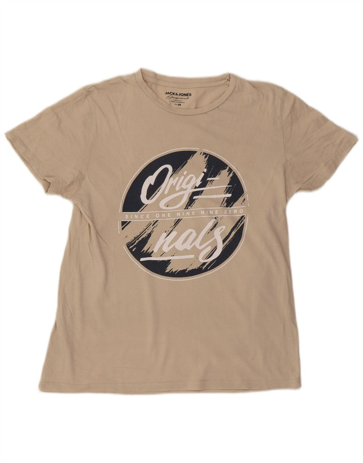 Jack & Jones Hombre Camiseta Gráfica Top Medium Beige