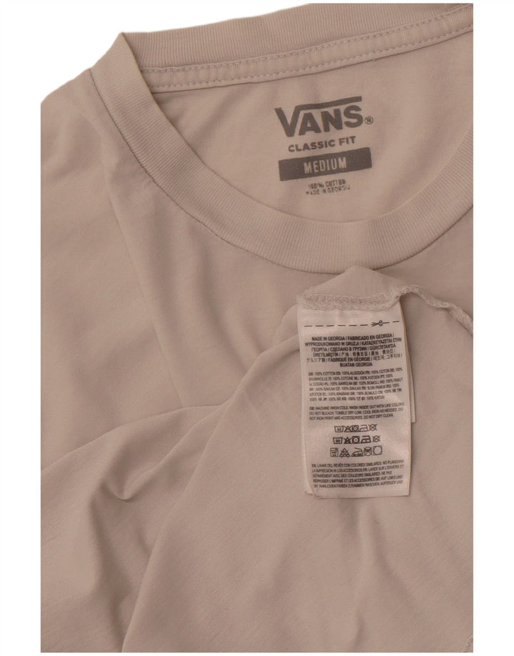 VANS Hombre Classic Fit Camiseta Top Medium White Cotton