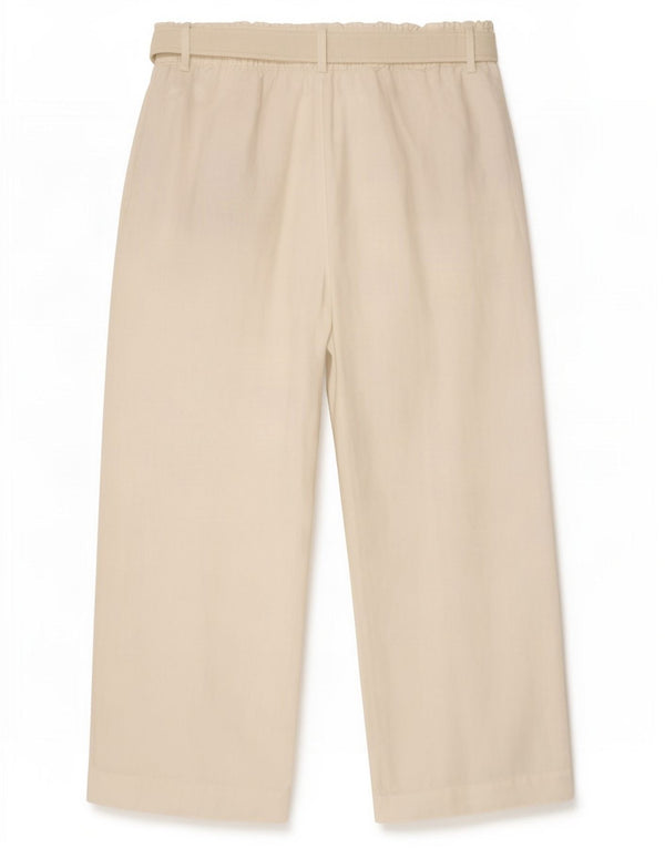 Marks & Spencer Pantalones de cintura alta para mujer UK 40 Large W32 L28 Blanco